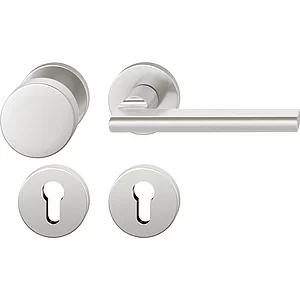 FSB Feuerschutz Wechselgarnitur 76 1035 AGL ÖNORM PZ, links, silber eloxiert