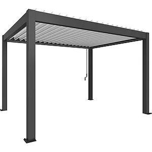 BIOHORT Pergola Gr. 4 x 3 dunkelgrau/weiß