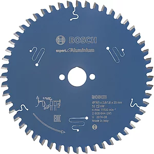 BOSCH Kreissägeblatt Expert for Aluminium ø 165 x 1,6 x 20 mm ZZ 52 (HLTCG) neg.
