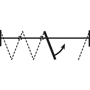Drehtürgarnitur HAWA-Variofold 80/H an Faltpaket, ohne Laufwerk und Drehlager