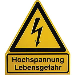 Warnschild Hochspannung Lebensgefahr 210 x 238 mm