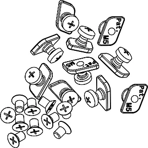 HAWA Junior 80/100 Montageset zu Winkelprofil (10 Stück)