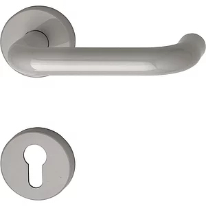 FH-Drückergarnitur 111.23 R - auf Rosette PZ, 38 - 48, Polyamid, felsgrau