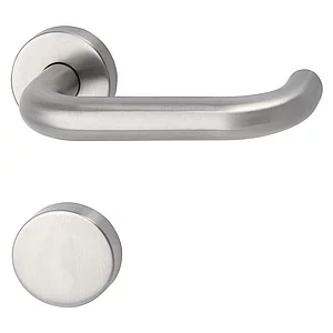 FH-Drückergarnitur HARMONIE mit Blindrosetten BL, 38 - 45, Edelstahl matt