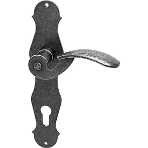 HALCÖ Drückergarnitur STUBAI - auf Schild PZ Stubai, schwarz hell passiviert