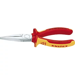 KNIPEX VDE Langbeck-Flachzange DIN 5745 lange, flache Backen Länge 160 mm