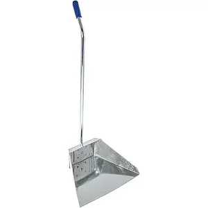 MASTA Metall-Kehrschaufel mit langem Stiel