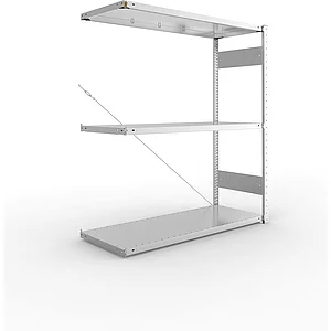 META Steck-Anbauregal 1500 x 1300 x 500 mm 3 Fachböden 230 kg