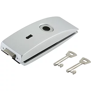 Schloss Studio Arcos BB m. 2 Schlüsseln, Glas 8 mm, silber eloxiert (24.203)