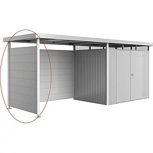 BIOHORT Seitendach-Seitenwand HighLine H2 silber-metallic