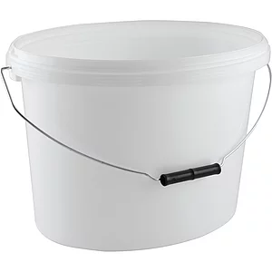 Eimer Oval 12,5L weiß mit Bügel ohne Deckel