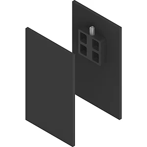 SOLIDO 100/HELM Abdeckkappen-Set Montageschiene/Blende H/G schwarz matt