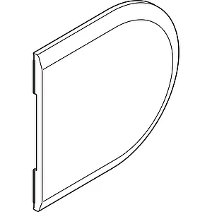 HAWA Toplock Abdeckkappe blind rund für Gegenkasten Kunststoff verchromt matt