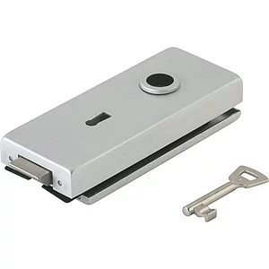 Schloss Studio Classic BB m. 2 Schlüsseln, Glas 8 mm, silber eloxiert (10.004)