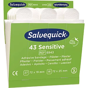 CEDERROTH Wasserabweisende Pflaster Sensitive REF 6943 zu Spender - 258 Stück