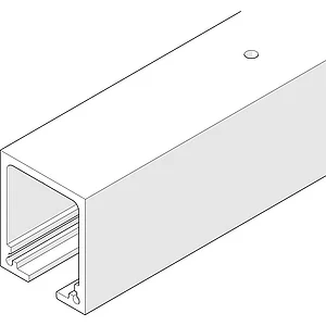 HAWA Junior 160 Laufschiene Deckenmontage L=6000 mm auf Maß Alu farblos eloxiert