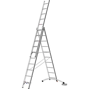 ALU-PRO Allzweckleiter SmartBase 3-tlg.Typ 70247 Sprossen=3x10L= 2,99/6,62m