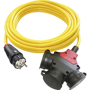 PCE Verlängerungskabel 3-fach K35 3G1.5 Länge 5 m IP44