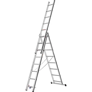 ALU-PRO Allzweckleiter 3-teilig Typ 70047 Sprossen=3x8 Länge von 2,32/5,11m