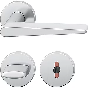 FSB Drückergarnitur 12 1005 ASL auf Rosette WC, Edelstahl matt