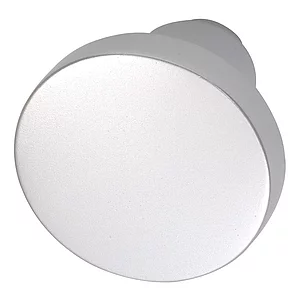 Knopfdrückerlochteil Flachform, ø 45 mm, Aluminium silber eloxiert