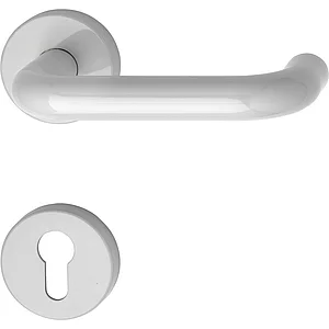 FH-Drückergarnitur 111.23 R - auf Rosette PZ, 38 - 48, Polyamid, lichtgrau