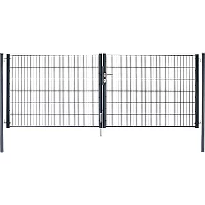 H+S Uni Tor für Zaunhöhe 1,2 m grau