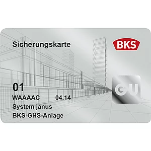 Zweitschrift Sicherungskarte BKS