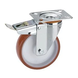 DÖRNER + HELMER Lenkrolle Polyurethan Polyamidfelge 100 mm 150 kg Feststeller