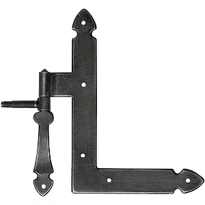 Fensterwinkelband Kufstein, Eisen schwarz verzinkt, alt gebürstet*