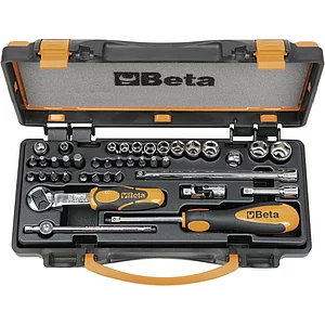BETA Steckschlüssel-Satz 900/C11 1/4"vierkant mit Umschaltknarre 36-teilig