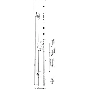 KFV MFV-Schloss BS 2600 ÖNORM, DM 55, Stulp 20 mm eckig, silber verzinkt