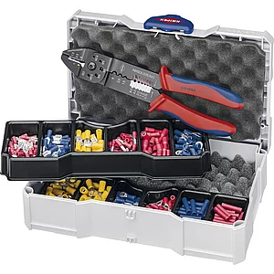 KNIPEX Crimpsortiment Kabelverbinder im Systainer + Crimpzange