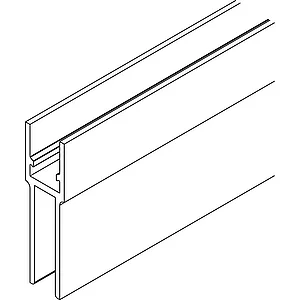 HAWA Junior 80/G Telescopic Trag-Glashalteprofil für Glas 10 mm L=6500 mm silber