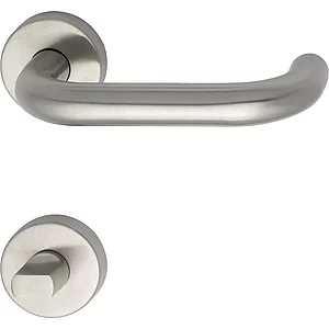 MARCHESI Drückergarnitur HARMONIE - auf Rosette WC, 38 - 45, Edelstahl matt