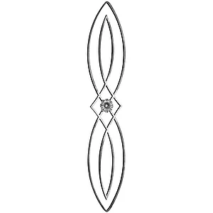 ARTEFERRO Zierelement 14 x 8 /190 mm Länge 1000 mm, Schmiedeeisen