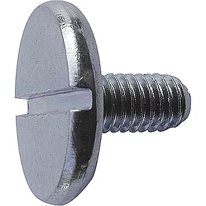 DIN921 M 5x 20 Stahl verchromt Flachkopfschraube mit Schlitz und großem Kopf