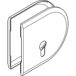 HAWA Toplock Abdeckkappenset rund Profilzylinder Kunststoff verchromt matt