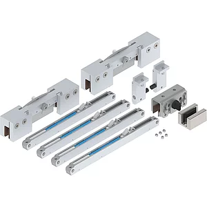 HELM GT-S 150 Beschlagset Glas 8-12,76 mm Einzugsdämpfung 150kg Edelstahl-Effekt