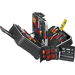 KNIPEX Elektro-Werkzeugkoffer BIG Twin-Move 002141, 63-teilig, ABS schwarz