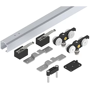 SOLIDO 100 Beschlagset Holz L=2000 mm Flügelbreite 900-1000 mm silber eloxiert