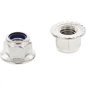 DIN6926 M 6 Edelstahl A2 Sechskant-Sperrzahnmutter m Flansch und Polyamideinlage