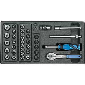 GEDORE Steckschlüssel-Sortiment 1/4" 1500 ES-20 in 1/3 ES-Modul 37-teilig