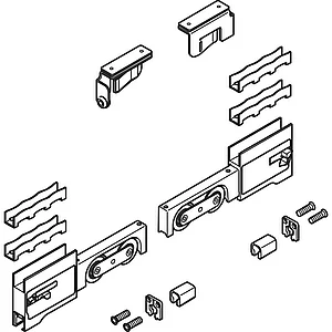 VITRIS Atrivant 80 Beschlagset links schließend Weißaluminium RAL 9006