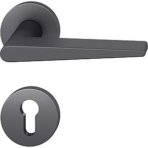 FSB Drückergarnitur 12 1005 ASL auf Rosette PZ, Aluminium schwarz matt