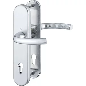 SH-Drückergarnitur TÔKYÔ-auf Schild PZ88, 57-67, ohne Kzs., silber