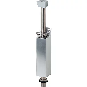 Türfeststeller 1042 mit Bodenbüchse Hub 120 mm,Aluminium schwarz lack./Edelstahl