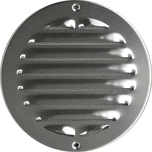 UPMANN Wetterschutzgitter aufschraubbar rund 200 mm Edelstahl V2A gebürstet