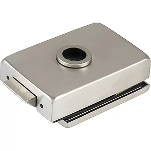 SOLIDO Glastürschloss Compact unversperrbar, Alu Edelstahl-Effekt