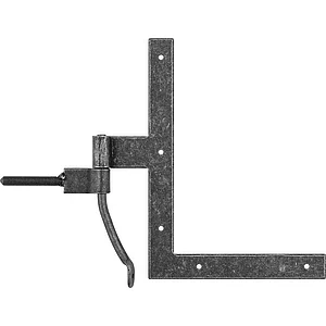 HALCÖ Fensterwinkelband Hall, 190 x 140 mm, Stahl verzinkt schwarz passiviert